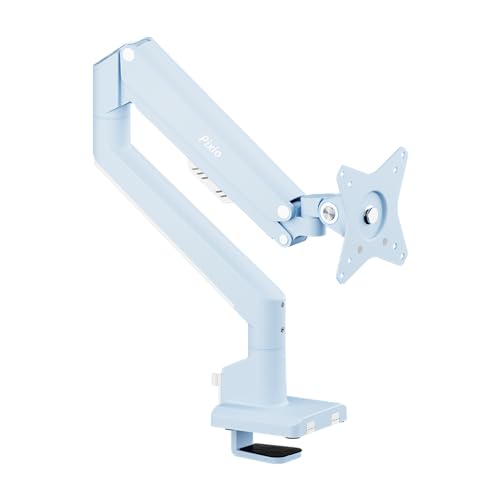 Pixio PS1S Wave Pastel Blue モニターアーム シングル かわいい 上下 左右 32インチ 24インチ 27インチ 1枚目 画像