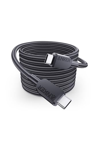 Anker USB-C & USB-C ケーブル (高耐久ナイロン) 3.0m ブラック iphone 17 / 16 / 15 240W Galaxy iPad Pro/Air MacBook Pro/Air 各種対応 画像1