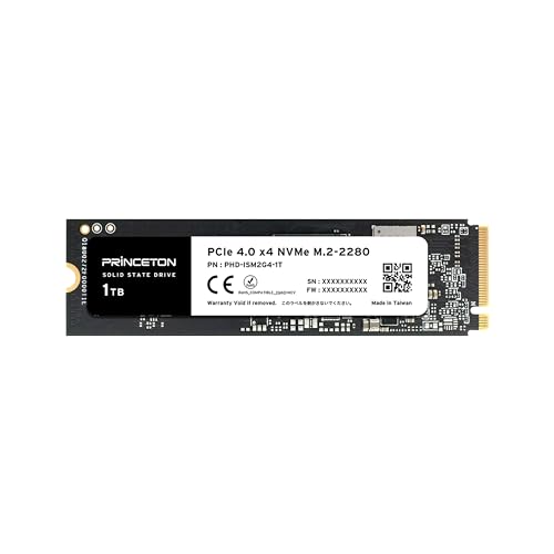 プリンストン 内蔵 SSD 1TB PCIe Gen 4.0 x4 NVMe 連続読み取り最大7400MB/秒 M.2 2280 3D NAND メーカー保証期間3年 EPHD-ISM2G4-1T 1枚目 画像