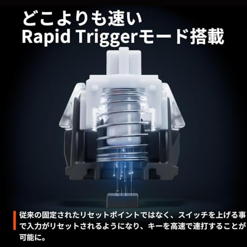 SteelSeries ラピッドトリガー 搭載 ゲーミングキーボード テンキーレス 有線 日本語配列 OmniPointスイッチ 有機ELディスプレイ搭載 Apex Pro TKL (2023) 64861 ブラック 中間 画像