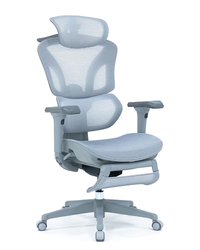 EastForce エイリアンチェアプロ 3万円台でフルスペックオフィスチェア 3Dヘッドレスト 4Dアームレスト ランバーサポート高さ調節 座面スライド ハンガー搭載 デスクチェア グレー 1枚目 画像