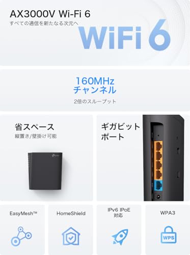 TP-Link WiFi ルーター 無線ルーター AX3000 IPv6対応 2402+574Mbps HE160 EasyMesh Archer AX3000V 【Amazon.co.jp限定】 最後 画像