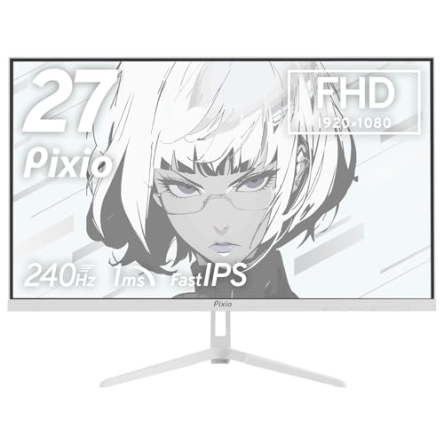 Pixio PX279 Wave White ゲーミングモニター 27インチ 白 ホワイト 240Hz FHD Fast IPS HDR 2年保証 30日間返品保証 1枚目 画像