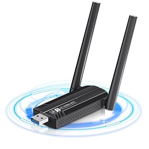【1300Mbps】WiFi 無線LAN 子機 USB3.0 WIFIアダプター Sungale 高速通信 無線lanアダプタ 5dBi 2.4Ghz/5Ghz デュアルバンド 802.11AC Windows11/10 / 8.1/8/7/ XP/Vista/Mac OS X対応 PC/Desktop/Laptop 1枚目 画像