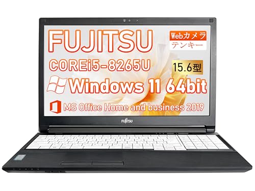 【整備済み品】富士通 LIFEBOOK A579 15.6型 第8世代CPU Core i5-8265U /Windows11 Pro/MS Office2019搭載/初期設定不要/Webカメラ/テンキー搭載/DVD-ROM/内蔵WIFI/Bluetooth/HDMI(ホワイト/テンキー搭載, メモリ16GB,SSD512GB) 1枚目 画像