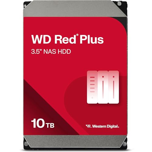 【Amazon.co.jp 限定】Western Digital ウエスタンデジタル WD Red Plus 内蔵 HDD 10TB CMR 3.5インチ SATA 5400rpm キャッシュ64MB NAS メーカー保証3年 WD100EFAX-AJP エコパッケージ 【国内正規取扱代理店】 1枚目 画像