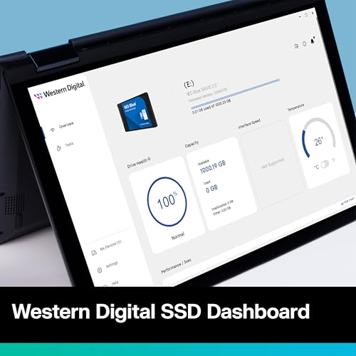 Western Digital 1TB WD Blue SA510 SATA 内蔵ソリッドステートドライブ SSD - SATA III 6Gb/s 2.5インチ/7mm 最大560MB/s - WDS100T3B0A 中間 画像