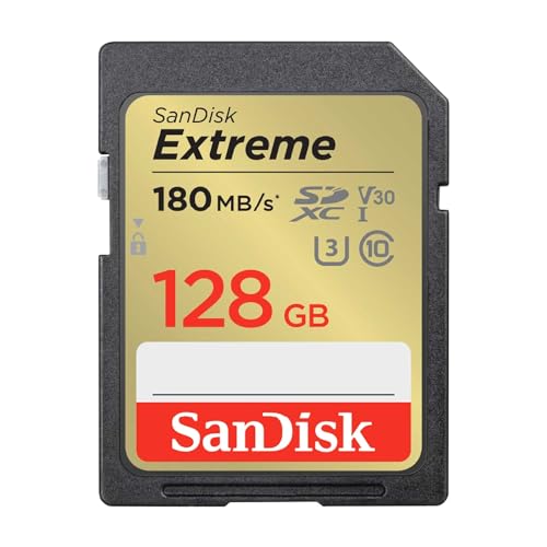 【 サンディスク 正規品 】 SDカード 128GB SDXC Class10 UHS-I U3 V30 SanDisk Extreme SDSDXVA-128G-GHJIN 簡易デザインパッケージ メーカー無期限保証 1枚目 画像