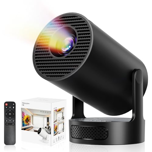 Philoent プロジェクター 家庭用 超小型 【2025アップグレード版Android TV14.0搭載&270°回転&HiFi外部スピーカー】 27000LM 1080P 4K対応 短距離投影 高輝度 天井投影 Wi-Fi6 大画面 自動台形補正 操作簡単 軽量Bluetooth5.4 IOS/Android/パソコン/DVD/PS機/SWITCH接続可 日本語取扱説明書 プレゼントに最適 1枚目 画像
