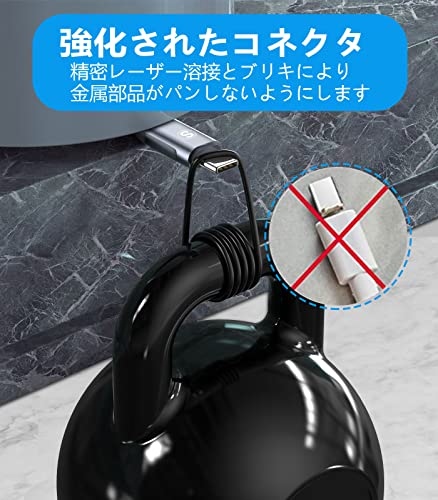 USB Type C ケーブル【2M/2本セット】Sweguard USB-C & USB-A 3.1A USB C ケーブル【QC3.0対応 急速充電】 タイプc 充電 iPhone17 16/iPhone 15 Pro MAX, iPad Pro,Samsung Galaxy S25 /S24/S23/S22/S21/S20,Sony,Xiaomi,Pixel,Type-c機種対応(灰) 中間 画像