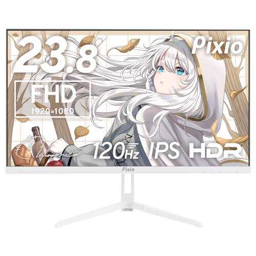 Pixio PX246 Wave White ゲーミングモニター 23.8インチ FHD 120Hz IPS ピクシオ HDMI VGA 4ms ps5 1枚目 画像