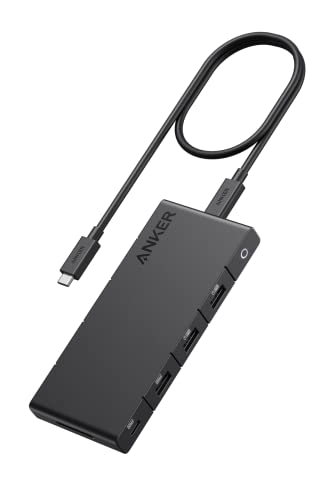 Anker 364 USB-C ハブ (10-in-1, Dual 4K HDMI) 100W USB PD対応 4K HDMIポート 2画面出力 着脱式ケーブル 50cm SDカードスロット イーサネットポート 5Gbps 高速データ転送 USB-C USB-Aポート搭載 1枚目 画像