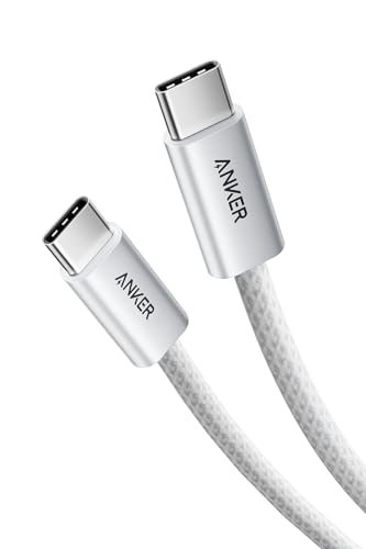 Anker Zolo USB-C & USB-C ケーブル (240W, 高耐久ナイロン) 1.8m ホワイト iPhone 17 / 16 / 15 Galaxy iPad Pro MacBook Pro/Air 各種対応 画像1