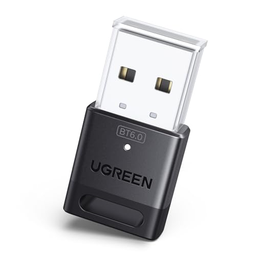 UGREEN Bluetooth 6.0アダプタ、PC用、USB bluetoothドングルレシーバー、EDR＆BLEモード、Windows 11/10/8.1対応、プラグ＆プレイ、ヘッドフォン/キーボード/マウス/スピーカー/プリンタなど対応 紛失防止 1枚目 画像