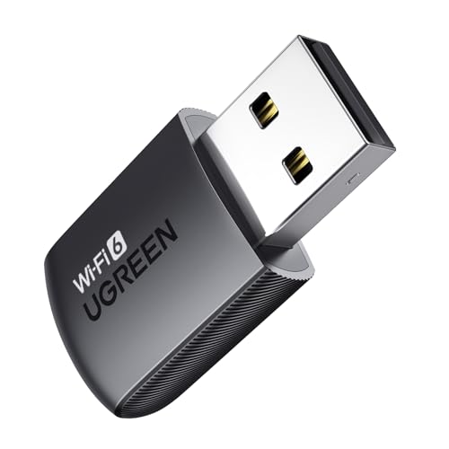 UGREEN WIFI 無線LAN 子機 WIFI 6 USBアダプタ AX900 600Mbps + 287Mbps Windows 11/10対応 5GHz/2.4GHz デュアルバンド 802.11a/b/g/n/ac/ax無線規格 SoftAP機能に対応 ドライバー内蔵 簡単設定 WIFI 子機 1枚目 画像