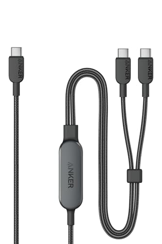 Anker USB-C & USB-C ケーブル (2-in-1, 140W) 急速充電 USB 2.0iPhone 17 / 16 / 15 Galaxy S25 / S24 / S23 MacBook Air/Pro iPad 他対応 (1.2m ブラック) 1枚目 画像