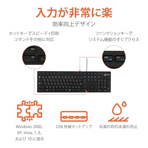 Amazonベーシック 有線キーボード 日本語配列 ブラック 最後 画像