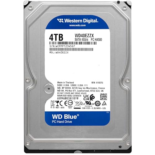 【Amazon.co.jp限定】Western Digital ウエスタンデジタル WD Blue 内蔵HDD ハードディスク 4TB CMR 3.5inch SATA キャッシュ128MB 5400rpm WD40EZZX-AJP エコパッケージ 【国内正規代理店品】 最後 画像
