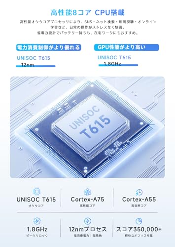 【国内正規品】PHILIPS Android15 タブレット 10インチ wi-fiモデル 8コアCPU 12GB RAM+128GB ROM+1TB拡張 90Hzリフレッシュレート 6000mAh大容量バッテリー Type-C充電 WidevineL1 Bluetooth5.0/顔認証/GPS/2.4G&5GWi-Fi/分割画面/無線投影/学習・ビジネス・子供対応 日本語説明書 軽量T7315 中間 画像