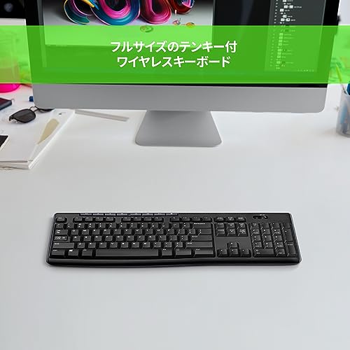 ロジクール ワイヤレスキーボード K275 ワイヤレス キーボード 無線 薄型 テンキー USB接続 Unifying windows 国内正規品 最後 画像