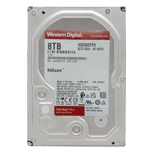 【Amazon.co.jp 限定】Western Digital ウエスタンデジタル WD Red Plus 内蔵 HDD 8TB CMR 3.5インチ SATA 5400rpm キャッシュ64MB NAS メーカー保証3年 WD80EFPX-AJP エコパッケージ 【国内正規取扱代理店】 最後 画像