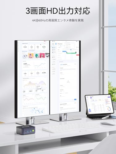 GMKtec ミニPC 【G10 ブラック 初登場 Ryzen 5 3500U搭載・N150より速い】 64GB DDR4+16TB SSD拡張対応|動作より安定 最大3.7GHz|4K×3画面出力・2.5GLAN HDMI 2.1/DP/Type-C・Win11 Pro Mini PC USB3.2×3 企業・学習向け・プロ用 超小型 高性能 GMKtec G10 16GB+256GB日本語版 中間 画像