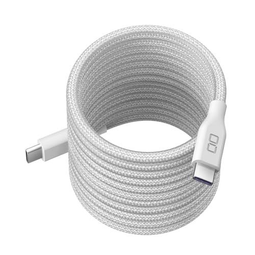 CIO スパイラルケーブル CtoC (Type-C/USB-C) 急速充電 磁石 マグネット吸着 充電ケーブル PD 240W データ転送 480Mbps 形状記憶 (02：ナチュラルホワイト, 2m) 画像1