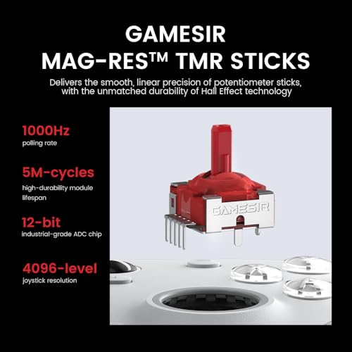 GameSir G7 Pro 有線＆ワイヤレス ゲームコントローラー Xbox Series X|S / Xbox One / PC / Android 対応 ホールエフェクトトリガー搭載 TMRスティック 1000Hzポーリングレート ジャイロ対応 3.5mmオーディオ端子付き【Xbox公式ライセンス】-ホワイト 中間 画像