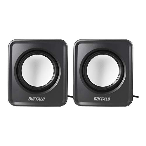 バッファロー BUFFALO PC用スピーカー USB電源コンパクトサイズ ブラック BSSP105UBK 最後 画像