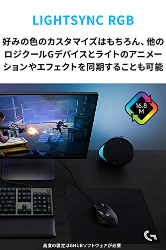 Logicool G ゲーミングマウス G502 有線 USB 接続 マウス HERO 25Kセンサー G502RGBhr LIGHTSYNC RGB 11個プログラムボタン FPS / MMO / RPG ブラック PC windows mac 国内正規品 【 ファイナルファンタジーXIV 推奨周辺機器 】 中間 画像