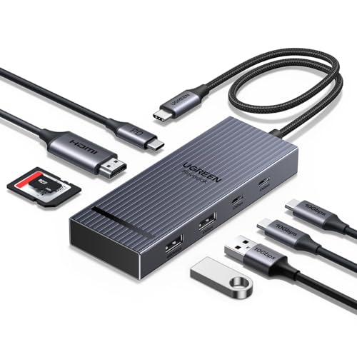 UGREEN Revodok Pro USB-C ハブ Type-c 8-in-1 100W PD急速充電 10Gbps高速データ転送 HDMI出力 4K@60Hz 2*USB A/C microSD&SDカードスロット搭載 MacBook Pro/Air/iPad Pro/XPS/Thinkpadなどに対応 1枚目 画像