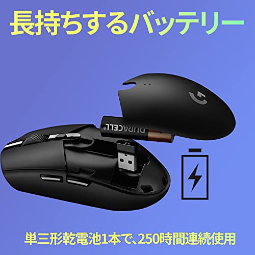 Logicool G ゲーミングマウス G304 LIGHTSPEED ワイヤレス マウス G304-LC 軽量 99g HERO 12Kセンサー 6個プログラムボタン 250時間連続使用可能 ライラック PC windows mac 国内正規品 【 ファイナルファンタジーXIV 推奨周辺機器 】 中間 画像