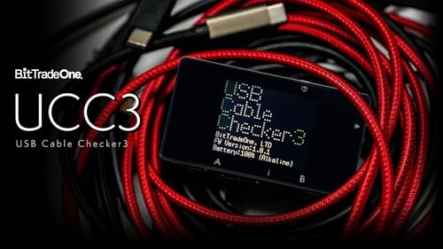 BitTradeOne USB4対応 USB Cable Checker3 EPS対応等も確認可能 ポートのチェックも可能 単四乾電池x2動作（別売） 約 70 × 40 × 22 mm ADUSBCIM3 中間 画像