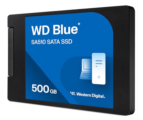 Western Digital ウエスタンデジタル WD Blue SATA SSD 内蔵 500GB 2.5インチ (読取り最大 560MB/s 書込み最大 510MB/s) PC メーカー保証5年 WDS500G3B0A-EC SA510 【国内正規取扱代理店】 1枚目 画像