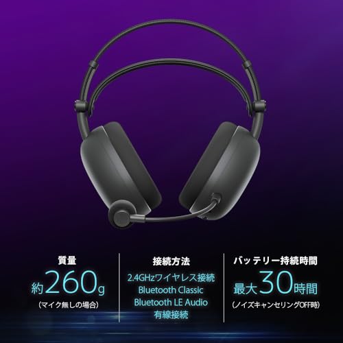 ソニー(SONY) ゲーミングヘッドセット INZONE H9 Ⅱブラック: WH-G910N:Fnatic共同開発 ワイヤレス/Bluetooth/ノイキャン搭載/立体音響/低遅延/長時間使用しても疲れづらい/ブームマイク付き/ブラック 最後 画像