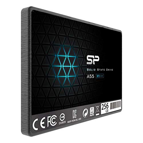 シリコンパワー SSD 256GB 3D NAND採用 SATA3 6Gb/s 2.5インチ 7mm PS4動作確認済 3年保証 A55シリーズ SP256GBSS3A55S25 中間 画像