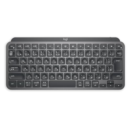 【Amazon.co.jp限定】ロジクール MX KEYS mini KX700GRd ミニマリスト ワイヤレス イルミネイテッド キーボード グラファイト 充電式 Bluetooth Logi Bolt Unifying非対応 USB-C-A 日本語配列 無線 KX700 国内正規品 1枚目 画像