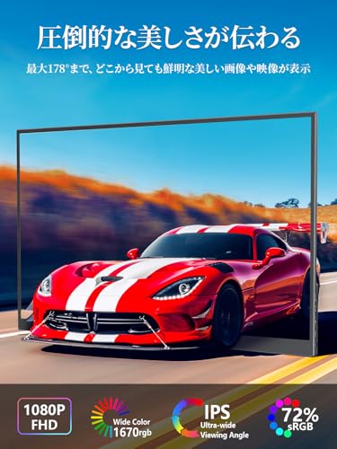 モバイルモニター モバイルディスプレイゲーム cocopar15.6インチ スイッチ用モニター 非光沢IPS液晶パネル 薄い 軽量 1920x1080FHD FreeSync対応/ブルーカット機能 USB Type-C/HDMI/スピーカー内蔵/カバー付PS4/PS5/XBOX/Switch/PC/Macなど対応 在宅ワーク リモートワーク zs-156 中間 画像