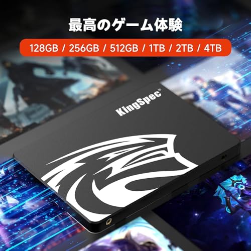 KingSpec SSD 512GB SATAIII 6Gb/s 2.5インチ内蔵SSD 最大読込:570MB/s (R:570MB/s、W:540MB/s) 3D NAND SATA SSD メーカー保証3年 中間 画像