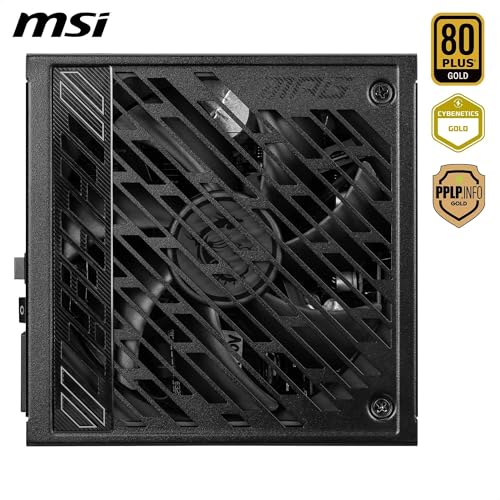 MSI MPG A850GS PCIE5 PC電源ユニット 850W ATX3.1/PCIe 5.1対応 80PLUS GOLD認証 フルモジュラー 静音 日本メーカーコンデンサ 10年保証 PS1545 中間 画像