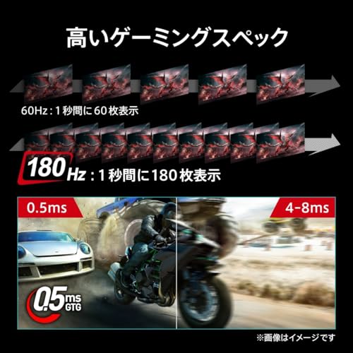 MSI ゲーミングモニターMAG 274QF 27インチ/WQHD/RAPID IPSパネル/180Hz/0.5ms（GTG、最小値）/HDMI/DP/Adaptive-Sync/HDR/AIビジョン/メーカー3年保証 中間 画像