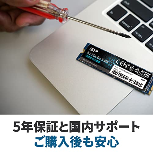 シリコンパワー SSD 256GB 3D NAND M.2 2280 PCIe3.0×4 NVMe1.3 P34A60シリーズ 5年保証 SP256GBP34A60M28 中間 画像