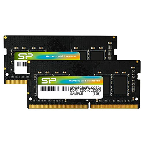 シリコンパワー ノートPC用メモリ DDR4-3200 (PC4-25600) 8GB×2枚 (16GB) 260Pin 1.2V CL22 SP016GBSFU320B22 1枚目 画像