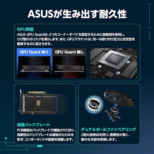 ASUS NVIDIA GeForce RTX 5070Ti ビデオカード 16GB GDDR7 PCI Express 5.0 / PRIME-RTX5070TI-O16G 国内正規代理店品 中間 画像