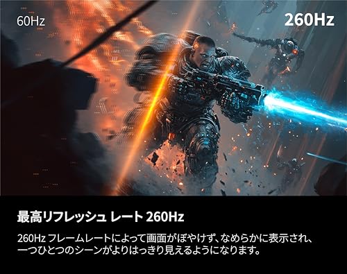 【Amazon.co.jp 限定】AOC ゲーミングモニター 27インチ, 最大260hz, WQHD/2560x1440, 応答速度0.3ms(MPRT), Fast IPS, HDMI2.0x2/ DP1.4x1, Adaptive Sync対応, HDR400認証, 高さ調節, FPS向け, PS5/Switch対応, 縦横回転, ケーブル付属, 3年保証 Q27G4Z/11 中間 画像