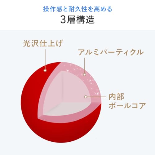 サンワダイレクト トラックボール 交換用ボール 34mm 光沢仕上げ 汎用 ブラック 400-MABALL34BK 中間 画像