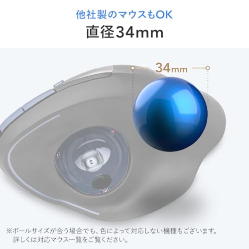 サンワダイレクト トラックボール 交換用ボール 34mm 光沢仕上げ 汎用 ブラック 400-MABALL34BK 最後 画像