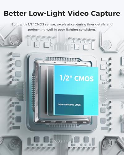 OBSBOT MEET 2 4K Webカメラ ウェブカメラ AI搭載 4800万画素 HDR 位相差検出AF フィルター加工 ノイズ低減マイク ライブ配信 ビデオ通話 PC Mac Windows (グレー) 中間 画像