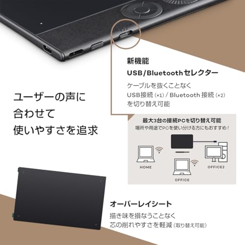 【Amazon.co.jp限定】Wacom Intuos Pro small TPTK470K0C ワコム ペンタブレット ペンタブ プロ 板タブ Wacom Pro Pen 3 付属 Windows Mac 対応 中間 画像
