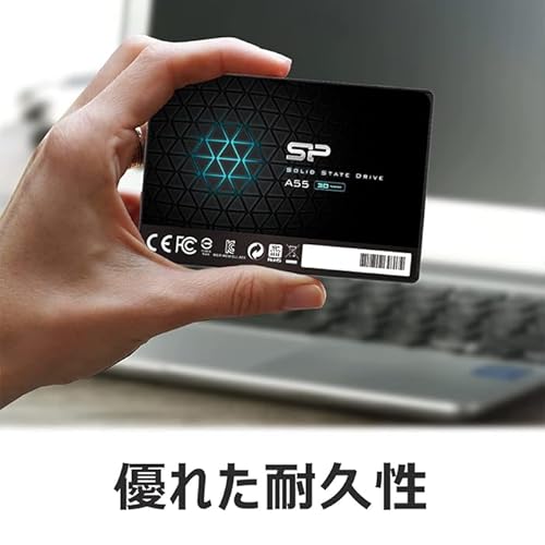 シリコンパワー SSD 512GB 3D NAND採用 SATA3 6Gb/s 2.5インチ 7mm PS4動作確認済 3年保証 A55シリーズ 中間 画像
